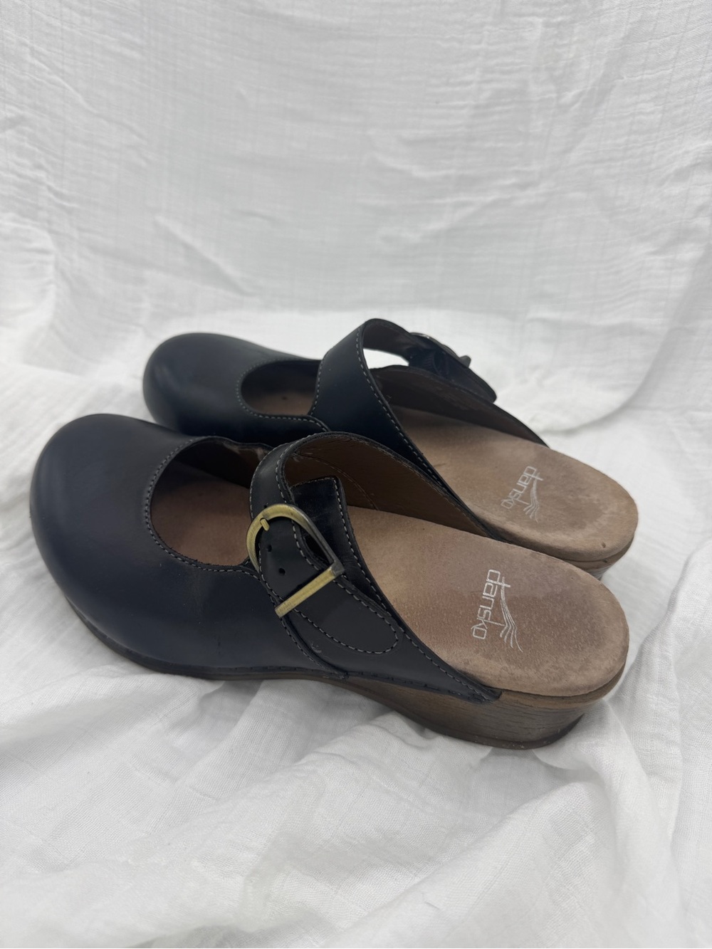 Dansko Martina Mary Jane Mule Women's 9.5 EU 38 Clogs Black Leather Slip-On
